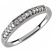 14K White Gold Retro Style Diamond Wedding Band
