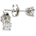 14k White Gold Round Diamond Stud Earrings (1/3 cttw, I-J Color, I1-I-2 Clarity)