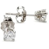14k Gold, Round, Diamond Stud Earrings (1/3 cttw, I-J Color, I1-I2 Clarity)