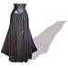 Chiffon-Spitzenrock lang, mit Satin Unterrock schwarz, Freesize