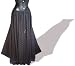 Chiffon-Spitzenrock lang, mit Satin Unterrock schwarz, Freesize