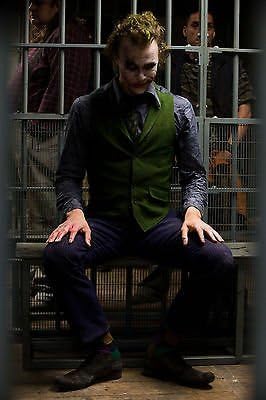 Decor Dark Knight Heath Ledger The Joker In Jail Movie Poster 24X36 Inches