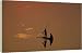 Zambia - Fishermen at sunset on the Luangwa river. - 20 Inch Canvas Print (51cm) by Ardea