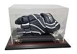 Detroit Red Wings Hockey Glove Display Case with Mahogany Finish Base