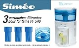 SIMEO PF540C filtering cartridge (pack of 3) For waterfountain Simo PF540  from SIMEO