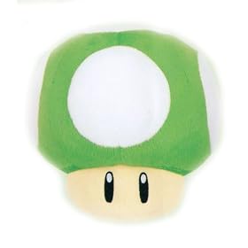 Nintendo Super Mario 64 DS Green Mushroom plush new Wii Gamecube Game cube N64 64 Super NES SNES