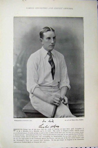 1895 CRICKET BARLOW GAY PHOTOGRAPH SPORT LANCASHIRE