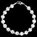 EXP Handmade Ivory White Cat's Eye & Silver Beaded Bracelet