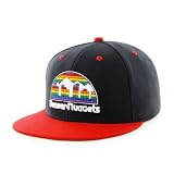 Denver Nuggets Embroidered Flat-Billed Snapback Cap by Forty Seven Brand
