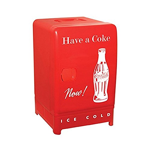 Personal Beverage Cooler Coca Cola Inspired 10Can Retro Vending Fridge
