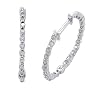 10k White Gold Diamond Hoop Earrings (1/4 cttw, J Color, I3 Clarity)