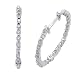 10k White Gold Diamond Hoop Earrings (1/4 cttw, J Color, I3 Clarity)
