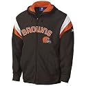 Reebok Cleveland Browns Brown Strong Side Full Zip Hoody Sweatshirt