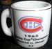 Montreal Canadians 1965 Stanley Cup Champions Mini Ceramic Thimble Size Mug with Silver Trim