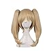 WildCos Short Blonde Cosplay Wig for Woman wiht Two ponytails