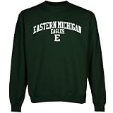 NCAA Eastern Michigan Eagles Team Arch Crew Neck Fleece Sweatshirt - Green