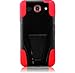 Generic Hybrid Double Layer Fusion Cover Case with Kickstand for LG Optimus G Pro E980 - Retail Packaging - Black/Red