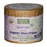 Moisturizing Organic Shea Cream Lavender 4 Ounces