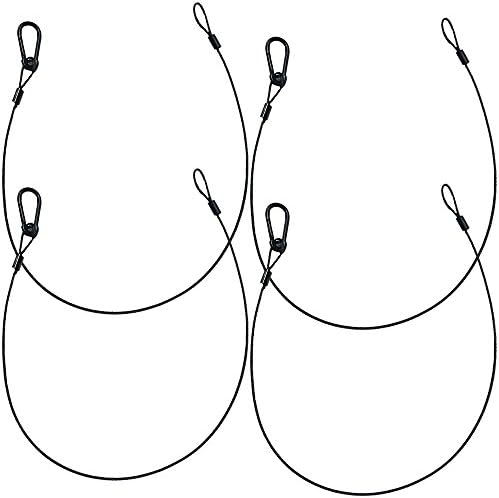 Steel Light Fixture Black Safety Cable 4 Pack