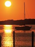 Sunset and Sailboat, Islamorada, Florida Keys Photographic Poster Print by Scott T. Smith, 42x56