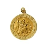 14K Gold Vintage Saint Christopher Medal