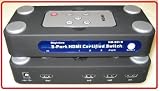 PTC 3-PORT HDMI 1.3 Certified Switch / Selector with IR Remote Control