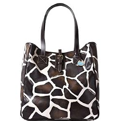 Dooney Bourke Giraffe Travel Business Bag Tote XL Brown Tmoro