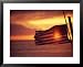 American Flag at Sunset, Iraq Memorial, Santa Monica Beach, Los Angeles, California, USA Collections Framed Art Poster Print by Neil Emmerson, 31x25