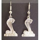 Shelby Cobra 3/4" Snake silver hook Earrings- Shelby Mustang GT 500