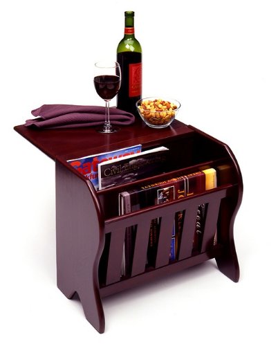 Magazine Rack with Folding Tabletop (Espresso) (14.2