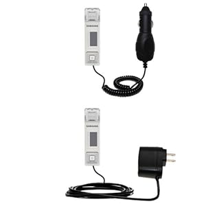 Car and Wall Charger Essential Kit for the Samsung YP-U2 - uses Gomadic TipExchange Technology
