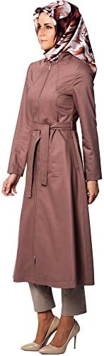 New season long sleeve Muslim Trendy Dress / Topcoat with metal zipper, Turkish Dress