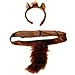 Plush Horse Headband Ears and Tail Costume Set