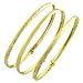 10 Karat Yellow Gold 4 mm Flex Bangle Bracelet (Set of 3) image 1