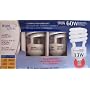 4 Pack Candelabra Base Compact Fluorescent 13 Watt Bulbs Produces 60 Watts of Light Soft White
