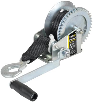 MaxxHaul  70176 Hand Winch with 25' Polyester Strap - 1000 lbs. Capacity