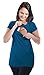 My Bella Mama Empire Waist Nursing Top (Large, Aquamarine)