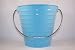 Craft Metal Bucket Centerpiece Party Container Blue