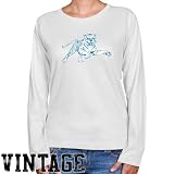 NCAA Jackson State Tigers Ladies White Distressed Logo Vintage Long Sleeve Classic Fit Tee