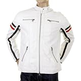 Armani Jeans off white Q6B06 L1 slim fit pleather jacket AJM2247