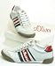 s.Oliver Herren Leder Schnürer Sneaker offwhite / rot / blau