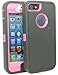Brand New Iphone 5 5S Body Armor Defender - Comparable to Otterbox Defender + 1pc 3ft Data Cable (Dark Grey on Pink)