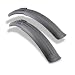 Pair of plastic easy fit quick release mudguards for 18/20 bikes.