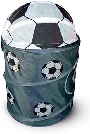 POP UP FOLDABLE CLOTHES LAUNDRY HAMPER BASKET STORAGE BIN KIDS SPORTS SOCCER