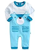 [Vaenait Baby]100%綿ベビー服男女兼用ロンパース肌着ボディスーツカバーオール Miu Puppy Mint L