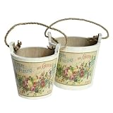 Outdoor Living : Set of Two Victorian Style Rustic Wooden Planters