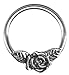 One Rose Flower Captive Ring 20g-18g-16g-14g Cartilage Earring-Nipple Ring-Septum Jewelry-Helix Earring
