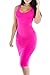 Merry21 Womens Scoop Neck Sleeveless Knee Length Casual Bodycon Tank Dress