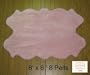Faux Sheepskin Fur Pelt 8' x 6' (PINK)