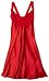 Shirley of Hollywood Women's Charmeuse And Chiffon Chemise,Red,Small